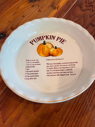 dei Ceramic Pumpkin Pie Dish ~MTS|111280