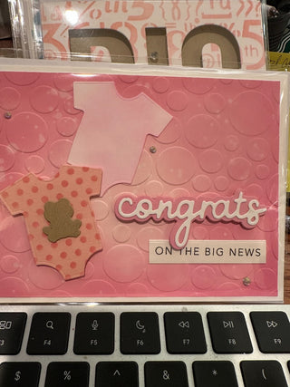 Greeting Card - "Congrats on the Big news" GF254 RCD