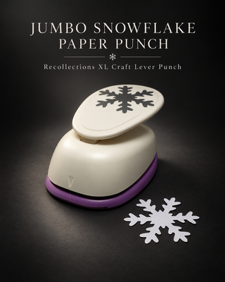 Jumbo Snowflake Paper Punch  3 Inch XL Craft Lever Scrapbooking by Recollections