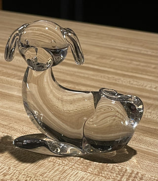 4" Glass Dog Dachshund Figure, Holiday Imports '70's--SP RCD