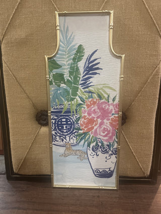 Gold Framed Picture of Flowers/Vases/Cheetah RCD|73010