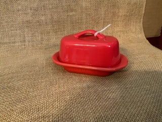 Mini Red butter dish 2 pc