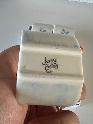 6- Vintage pottery napkin rings
