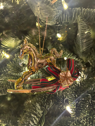 Gold Rocking Horse Ornament   MTS|131874