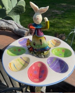 Easter Bunny 8 Egg Holder Plate RCD