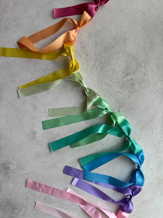Pastel Rainbow Pride Bow Garland - 6' bows + 3' twine