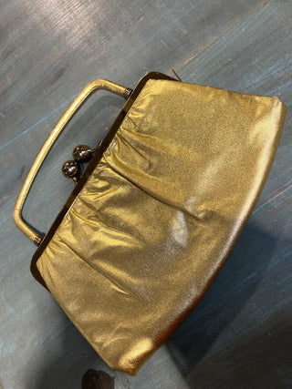 60s Gold Lame Purse Ande MTS