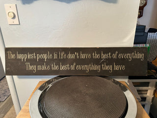 Wall Art Happiest People Board MTS