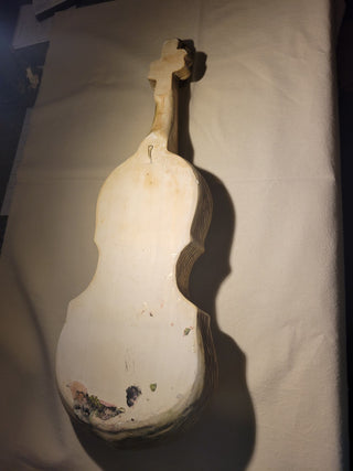 1950's Chalkware Violin Wall Shelf 23" Tall RCD|99356