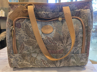 Vintage Ricardo Beverly Hills Purse Bag Tapestry Pocket Overnight Shoulder RSV