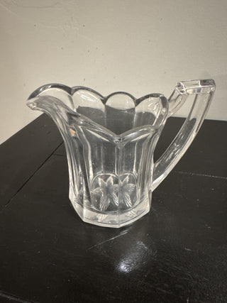 AJ - Vintage Small Clear Glass Pitcher MTS
