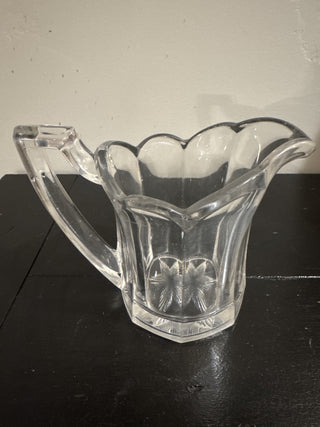 AJ - Vintage Small Clear Glass Pitcher MTS