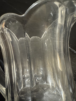 AJ - Vintage Small Clear Glass Pitcher MTS