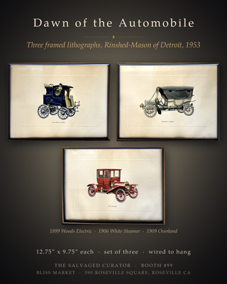 1953 Rinshed-Mason Antique Car Framed Prints - Set of 3