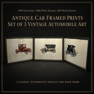 1953 Rinshed-Mason Antique Car Framed Prints - Set of 3