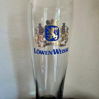 NEW - Vtg LowenWeisse 0.5L Beer Glass