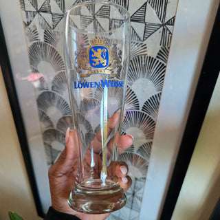 NEW - Vtg LowenWeisse 0.5L Beer Glass