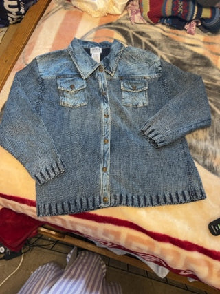 JP vintage mixed-media sweater jacket Size L/G