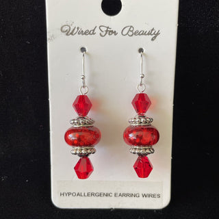 red drop earrings RSV