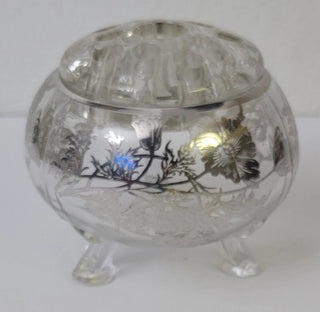 Vintage Viking Silver Overlay Vase 4.5 X 4.5 with removable glass #62 VV MTS|120652