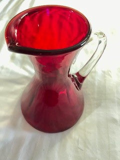 Ruby Red Pitcher handblown RSV|29284