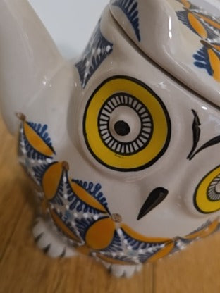RF Royal Hand Painted Owl Teapot