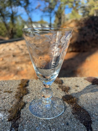 - AS IS - BB ONE Vintage Crystal Juice Glass 5”