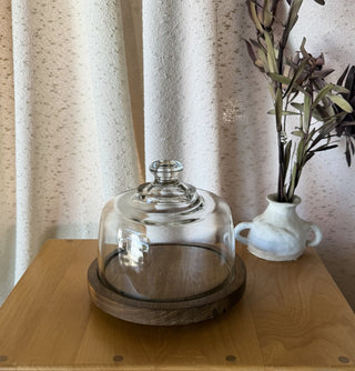 Glass Cloche Teak Cheeseboard (Japan) (LZD - RSV)|108303