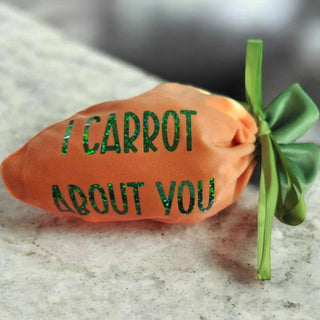 I Carrot About You Velvet Drawstring Bag|64240