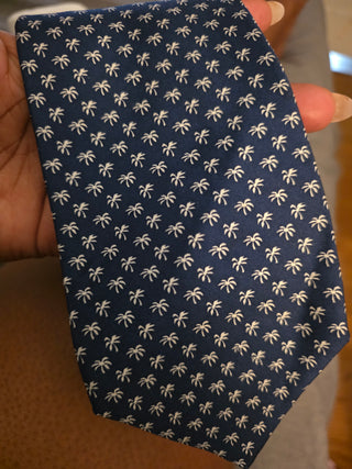 NEW - Brooks Bros. Blue/White palms Neckties
