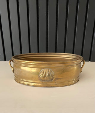 Vintage brass shell planter RSV|88645