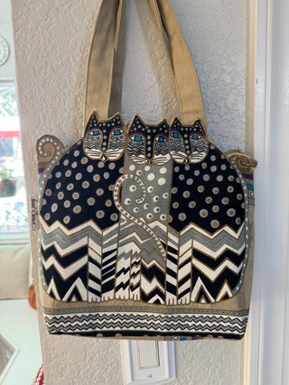 Laurel Burch black cat purse