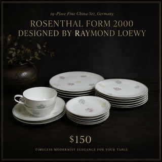 19pc Rosenthal Form E Modell Fine China Set Raymond Loewy Leaf Germany