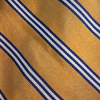 NEW - Brooks Bros. Yellow/Navy Striped Neckties