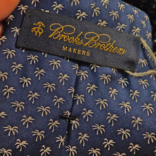 NEW - Brooks Bros. Blue/White palms Neckties