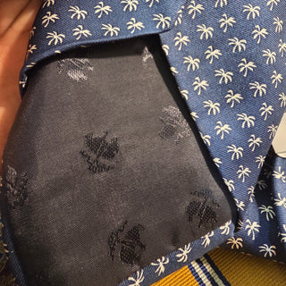 NEW - Brooks Bros. Blue/White palms Neckties