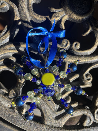 Spider Sun Catcher lime green/blue|63641