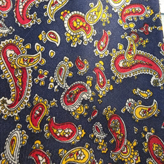 NEW - Vtg Francois Maurel Blue/Red Paisley Necktie