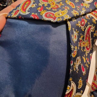 NEW - Vtg Francois Maurel Blue/Red Paisley Necktie