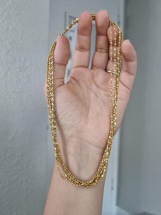 VTG Gold Tone Multilayer Necklace