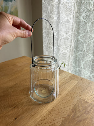 Glass Wire Handle Jar/Pot|97837