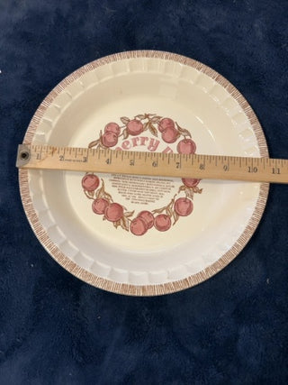 vintage Royal China "Country Harvest" pie plate Cherry