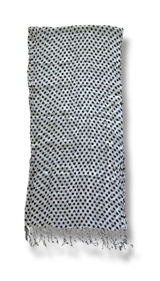 Disney Polka Dots with Black Mickey heads imprints Scarf  Rectangular #62 VV MTS|117604