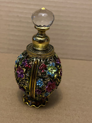 Floral filigree 1 oz perfume bottle w/wand|80868