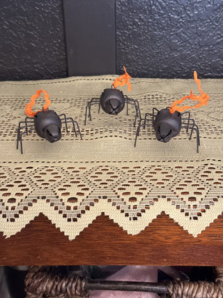 Vintage Jingle Bell Spider with orange ribbon - Sold Separately-RCD