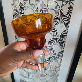 NEW - Amber Margarita Glasses - Set of 2