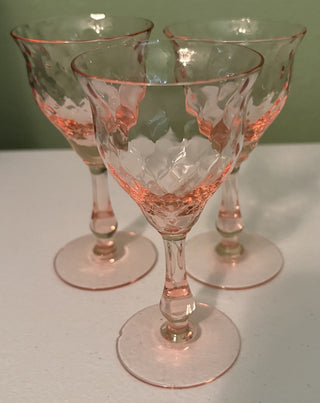 vintage pink depression glass rsv