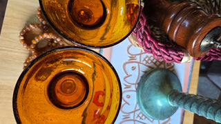 NEW - Amber Margarita Glasses - Set of 2
