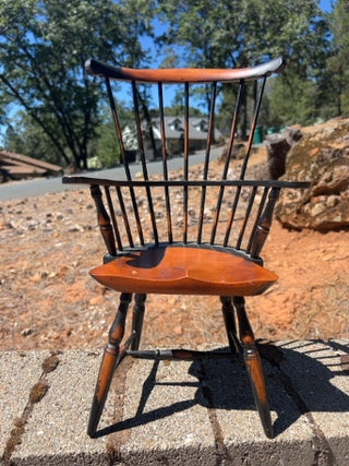Vintage Wood Spindle Back Windsor Doll Chair Fits American Girl 15” Tall