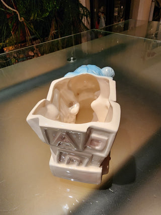 Vtg Planter Bear on Truck Ceramic RSV|63309